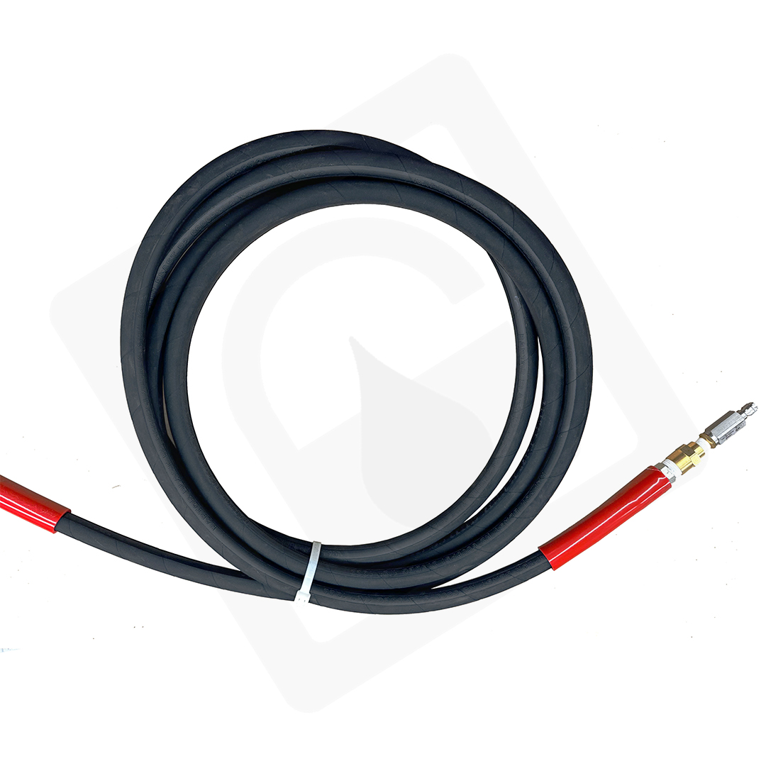 AA1430 STINGER 1/2″ DIAMETER 5800 PSI DOUBLE-WIRE HOSE WITH 1/4" IN-LINE SCREEN QUICK CONNECT X 3/8" M