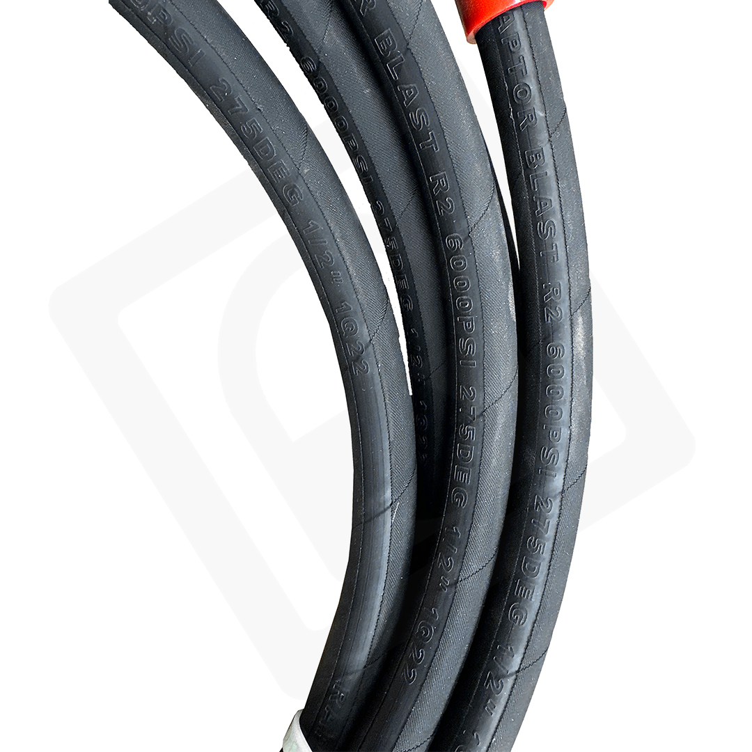 AA1430 STINGER 1/2″ DIAMETER 5800 PSI DOUBLE-WIRE HOSE WITH 1/4" IN-LINE SCREEN QUICK CONNECT X 3/8" M