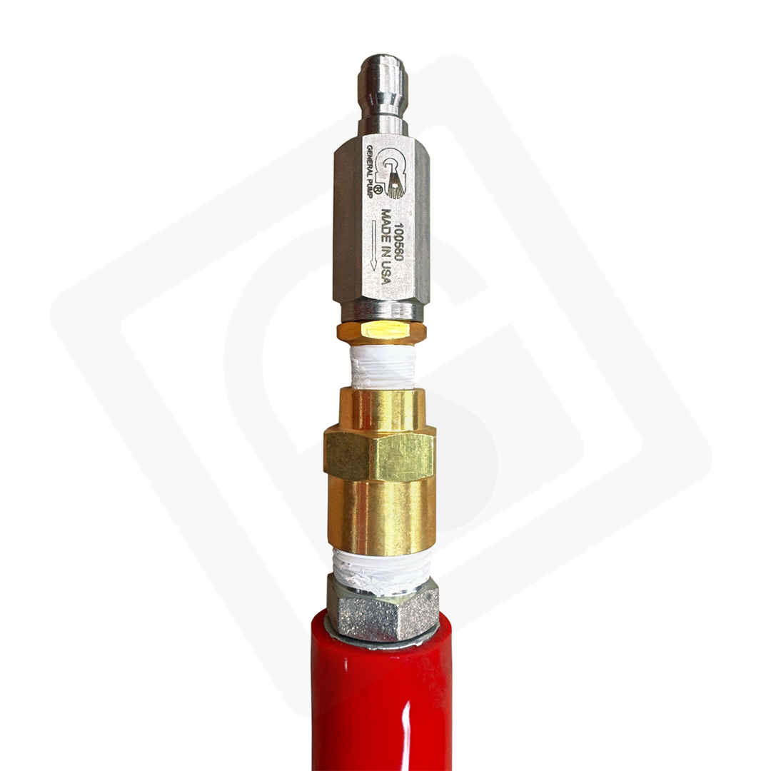 AA1430 STINGER 1/2″ DIAMETER 5800 PSI DOUBLE-WIRE HOSE WITH 1/4" IN-LINE SCREEN QUICK CONNECT X 3/8" M