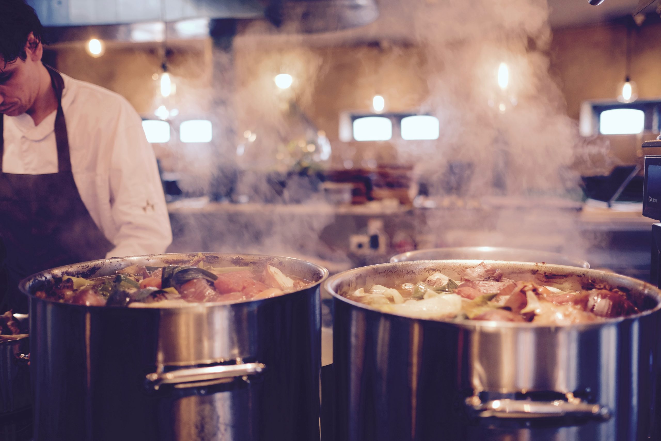 Busy restaurant kitchen