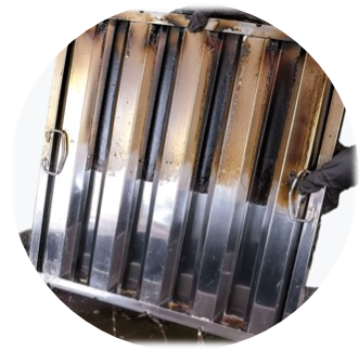 Dirty vent hood filters