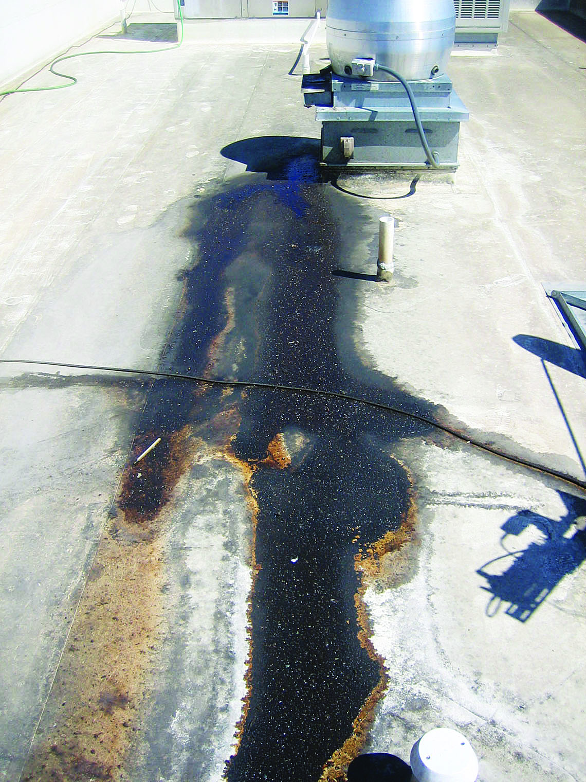 Rooftop grease saturation example
