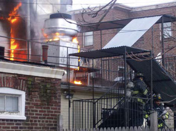 Rooftop grease fire