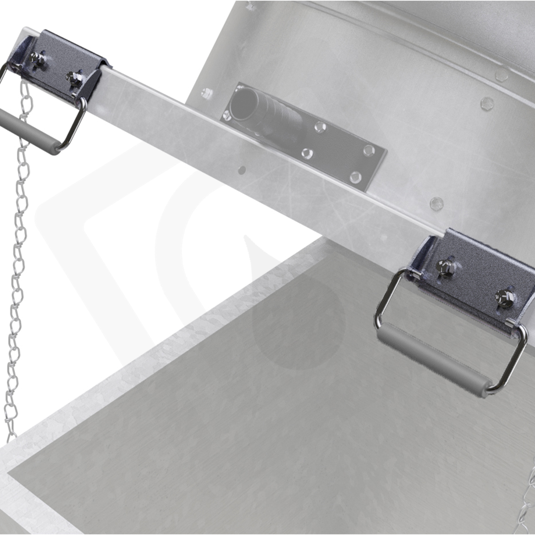 JJ1750 DRIPLOC TYPE 1S EXHAUST FAN HINGE & MODEL-S SAFETY HANDLE COMBO PACK "PACK INCLUDES 1 SET OF HINGES 1 SET OF HANDLES"